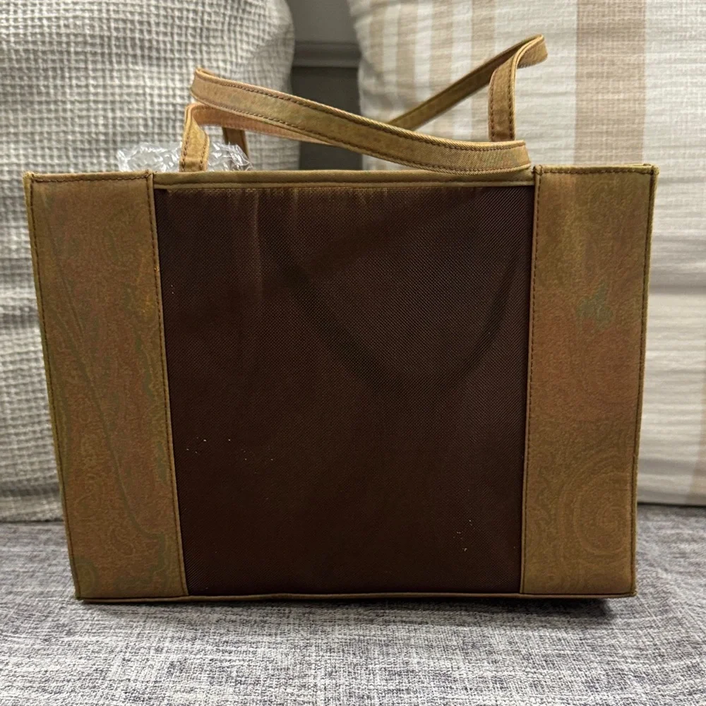 Etro Tiny Brown and Tan Tote Bag